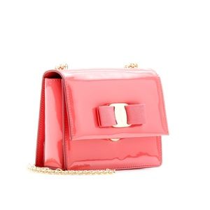 Salvatore Ferragamo Ginny Mini Vara Flap Bag Coral